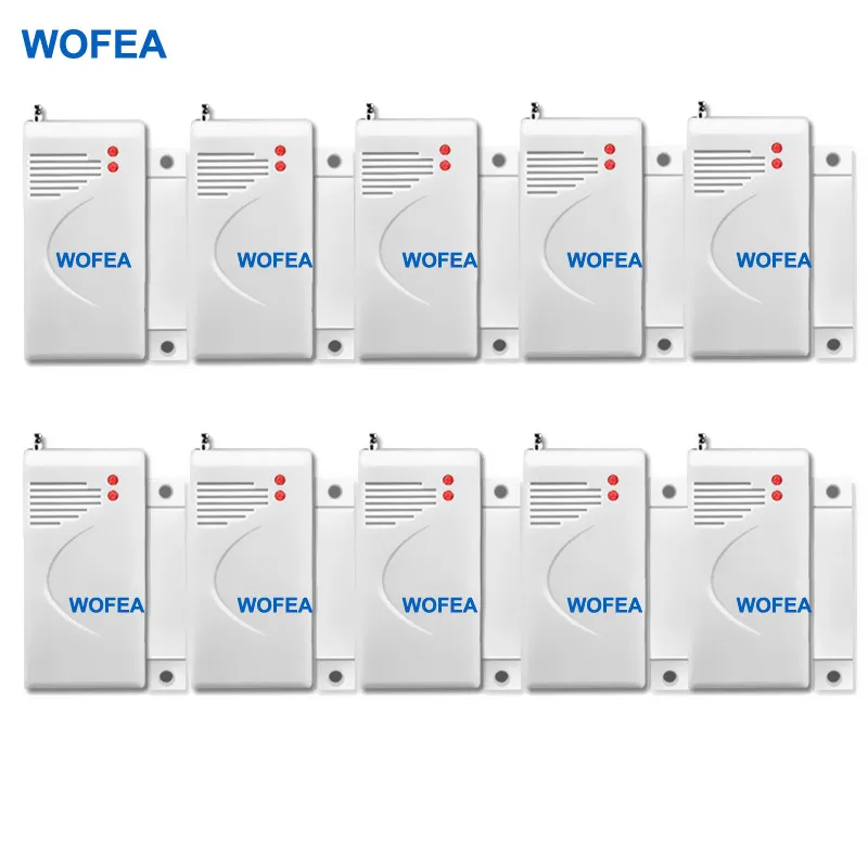 WOFEA 10 шт. новые Беспроводной окна двери магнитный сенсор охранной сигнализации CE