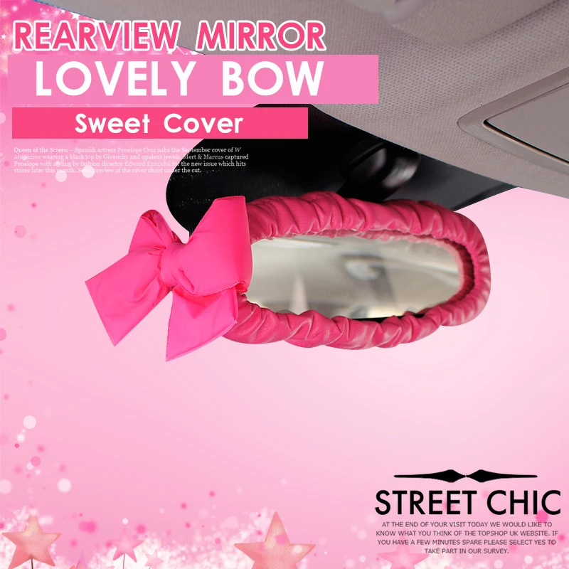 Flower Car Interior Rear View Mirror Cover Leather Auto Rearview Mirror Decoration Accessories For Women and Girls Flower Car Interior Rear View Mirror Cover Leather Auto Rearview Mirror Decoration Accessories For Women and Girls