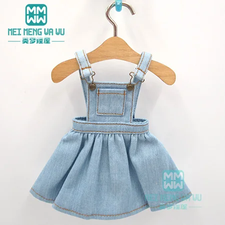XB--003--D 1 шт. Blyth Одежда модное джинсовое платье на бретелях розовый, красный, синий для Blyth Azone 1/6 аксессуары для кукол - Цвет: XB--003--D