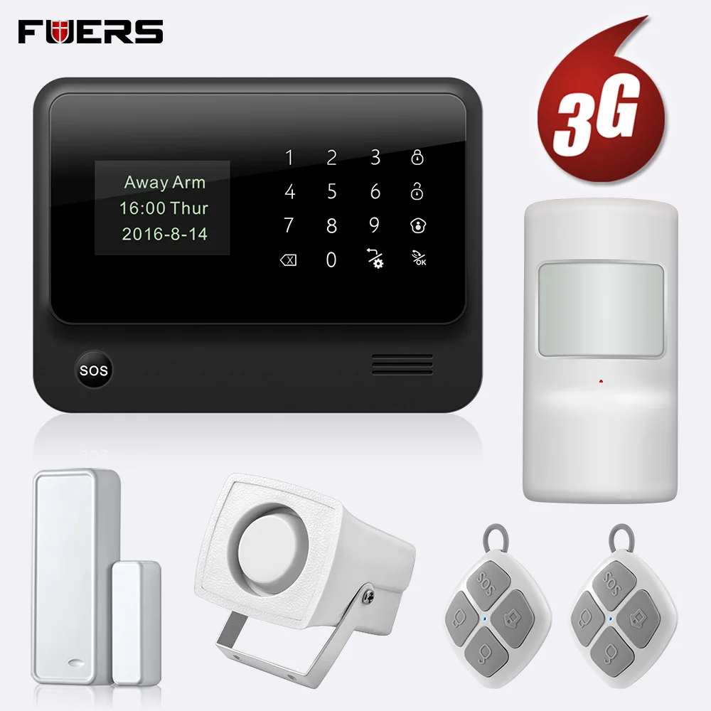 FUERS Беспроводная 3G G90B GSM WIFI система охранной сигнализации IOS Android приложение
