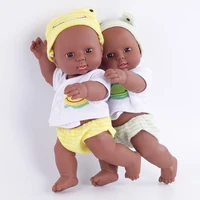 1230cm newborn reborn african doll baby simulation soft vinyl children cheaplifelike toys christmas birthday gifts