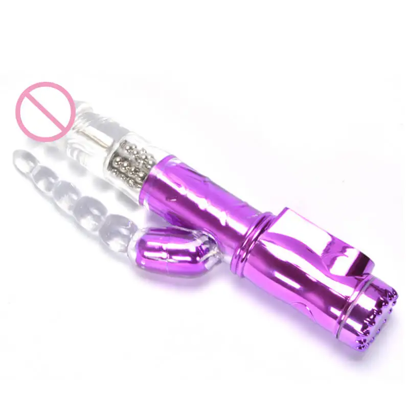 USB Перезаряжаемые вращающийся кролик вибратор с анальные шарики Кролик