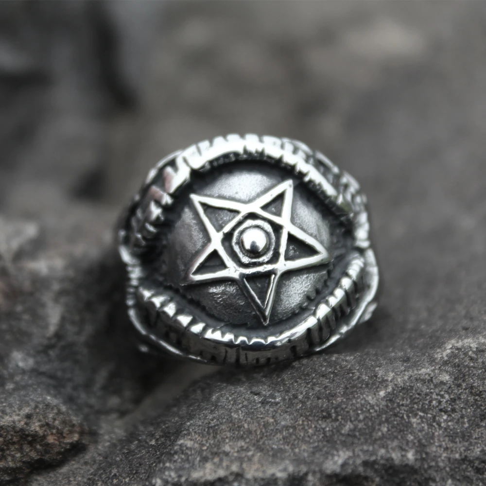 Винтажные мужские байкерские кольца с черепом из нержавеющей стали 316L для