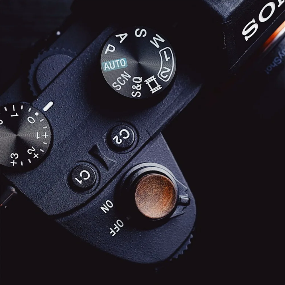 Деревянная мягкая кнопка спуска затвора с наклейкой для sony A9 A7m3 A7RIII ILCE-7RM3 A7R MKIII