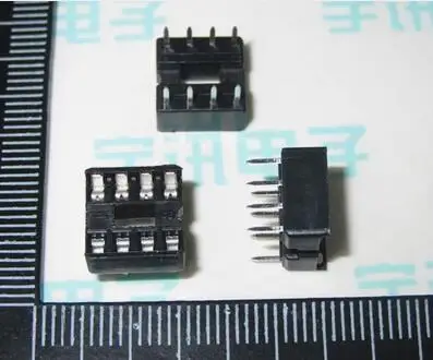 

Free shipping 60pcs 8pin sockets Adaptor Solder Type 8 pin 8P -Flat feet Best quality
