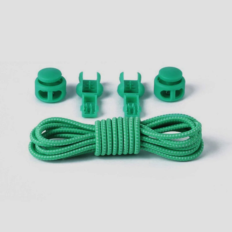 Grass green Ленивые шнурки для обуви без завязок эластичные шнурки с замком система блокировки спортивные шнурки для бегуна тренера - Цвет: Grass green