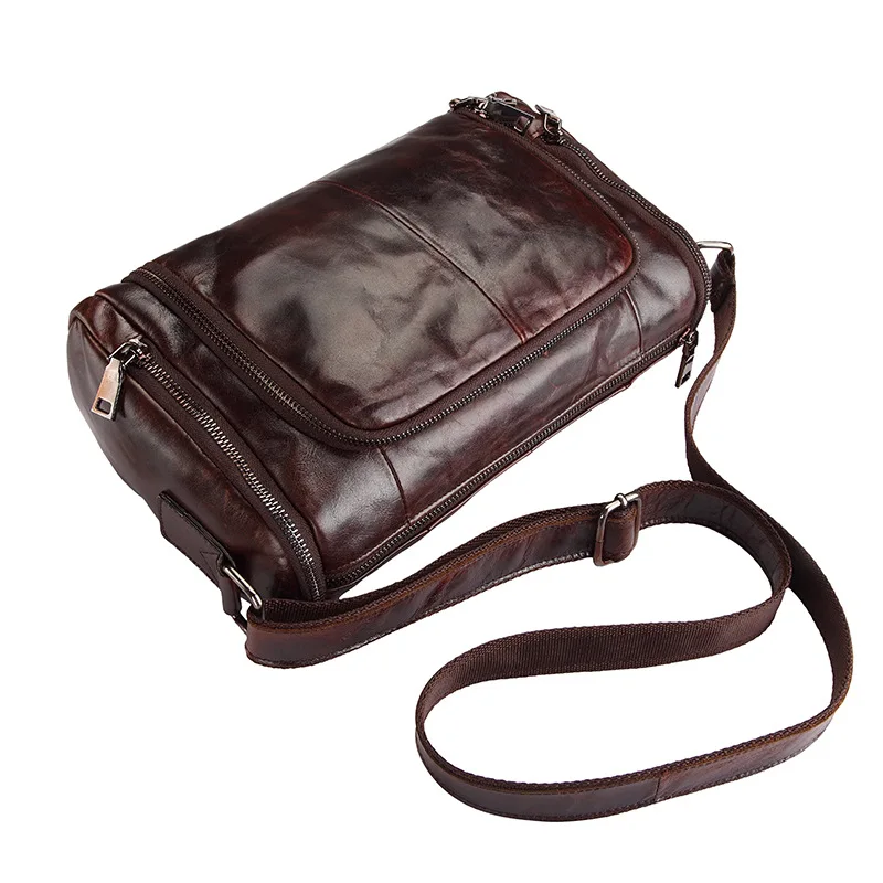 Кожаная сумка на плечо AETOO Мужская винтажная с воском деловая Повседневная |