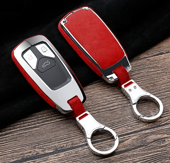 Автомобильный Чехол держатель для ключей из кожи и металла Audi A4 A4L Allroad B9 Q5 Q7 TT TTS 4M