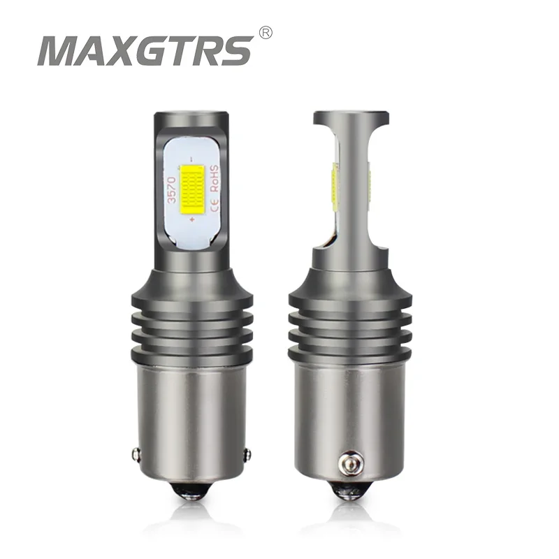 2x1156 светодиодный лампы BA15S BAY15D 1157 W21W 7440 7443 P21W S25 Canbus 6000K обратный светильник Резервное копирование задний фонарь поворота тормозной сигнал светильник