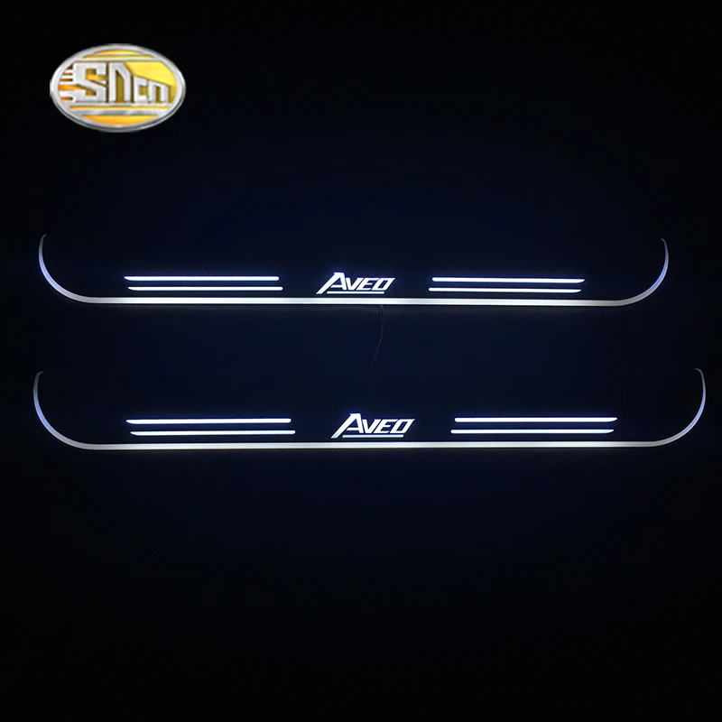SNCN светодиодный порог для Chevrolet Aveo движущийся светильник s дверь накладка Добро