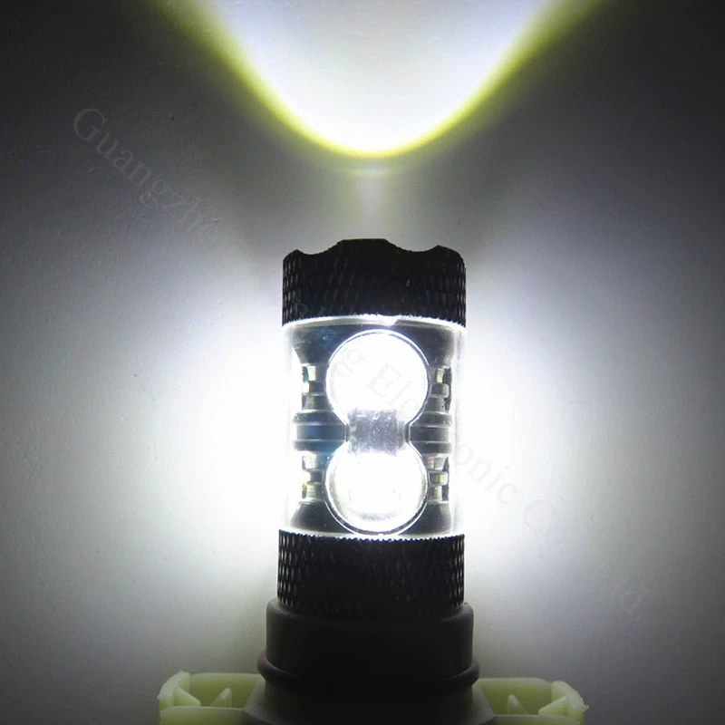 WLJH 2x White Car LED Lights EU H16 5202 PS24W 60W Chip Lens DRL Driving Fog Lamp Bulb Light 1000lm 10V - 30V | Автомобили и