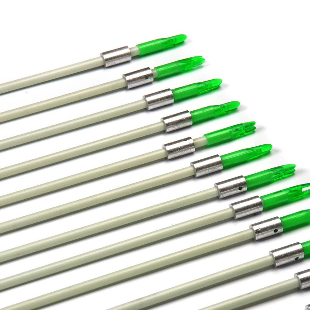 Стрелы рыболовные из стекловолокна с белым стержнем длиной 82 мм и безопасными