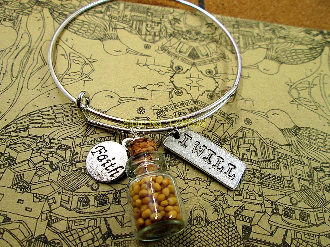 3 шт./лот горячая Распродажа 65 мм серебряные браслеты горчичные семечки вера