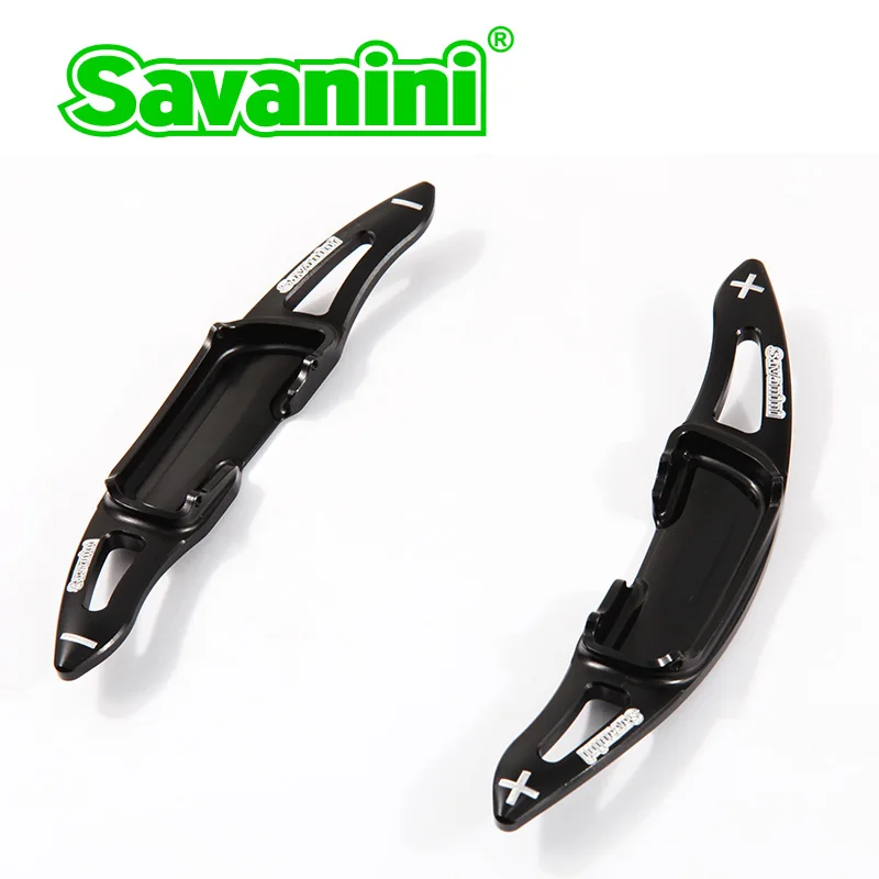 Savanini 2 шт. алюминиевый руль сдвиг весло Переключатель расширение для Мазда 3 Axela/Mazda 6 Atenza/CX-5 CX-4 Авто Стайлинг - Цвет: Черный