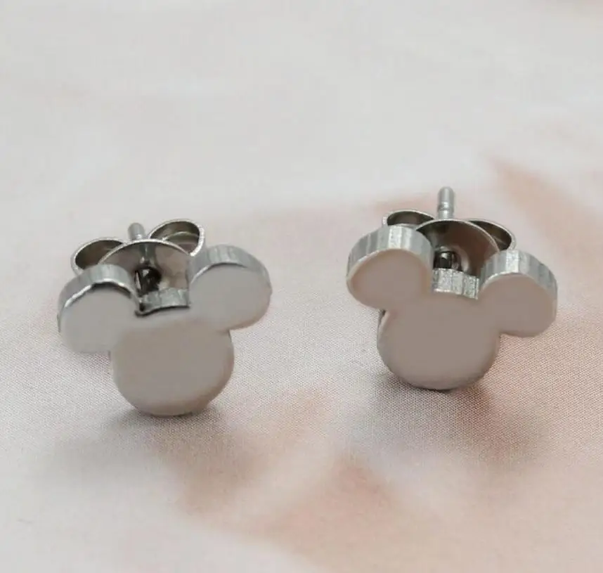 silver Jisensp милые серьги-гвоздики из нержавеющей стали для женщин повседневные ювелирные изделия подарок крошечная звезда Луна Серьги pendientes mujer moda - Окраска металла: silver