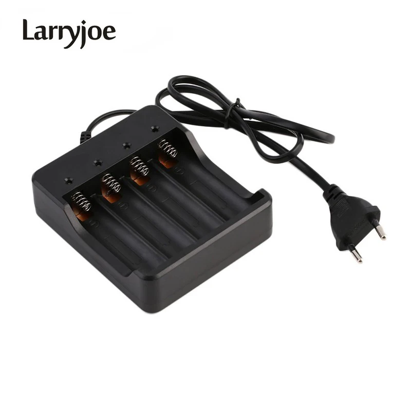 Larryjoe EU plug 4 слота интеллектуальное зарядное устройство с защитой от короткого замыкания для литий-ионной аккумуляторной батареи 4X18650