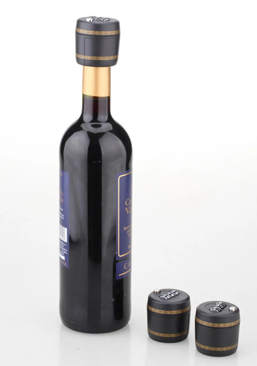 Новый пластик бутылка паролем комбинации замок вакуумная пробка для бутылки plug