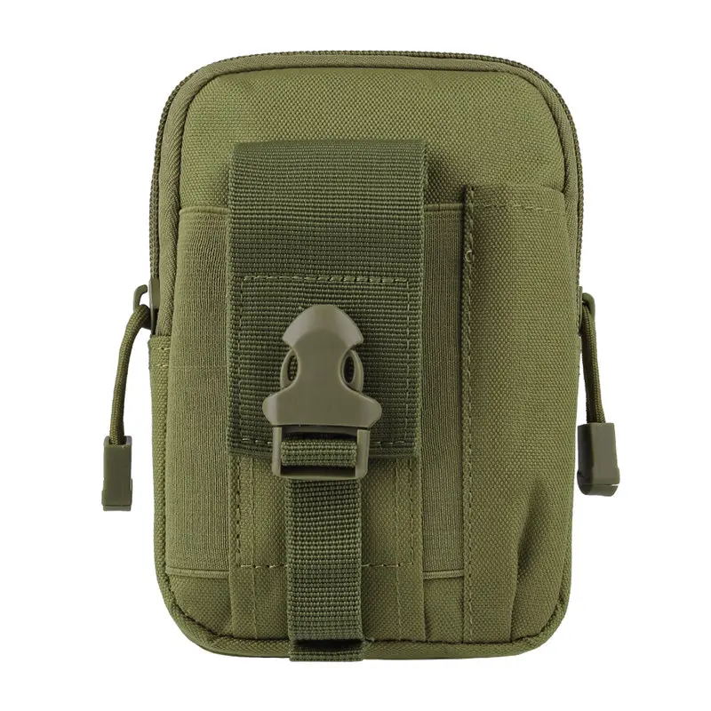 Green Тактическая поясная Сумка Molle, водонепроницаемая нейлоновая многофункциональная повседневная мужская сумка для инструментов EDC, маленькая сумка, мобильный чехол для телефона, Охотничья сумка - Цвет: Green