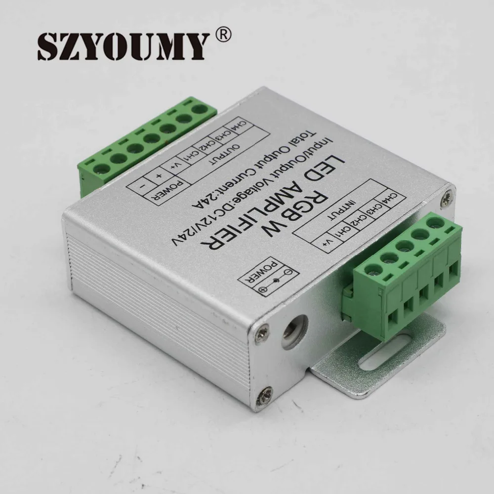 SZYOUMY LED RGBW/rgb усилитель DC12 24 В 24а 4 канала Светодиодная лента репитер питания пульт