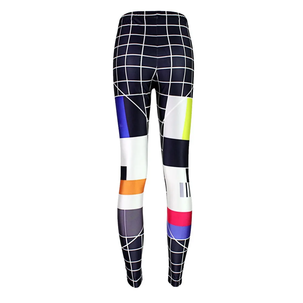 Многоцветные квадраты накладные сексуальные леггинсы модные популярные женские