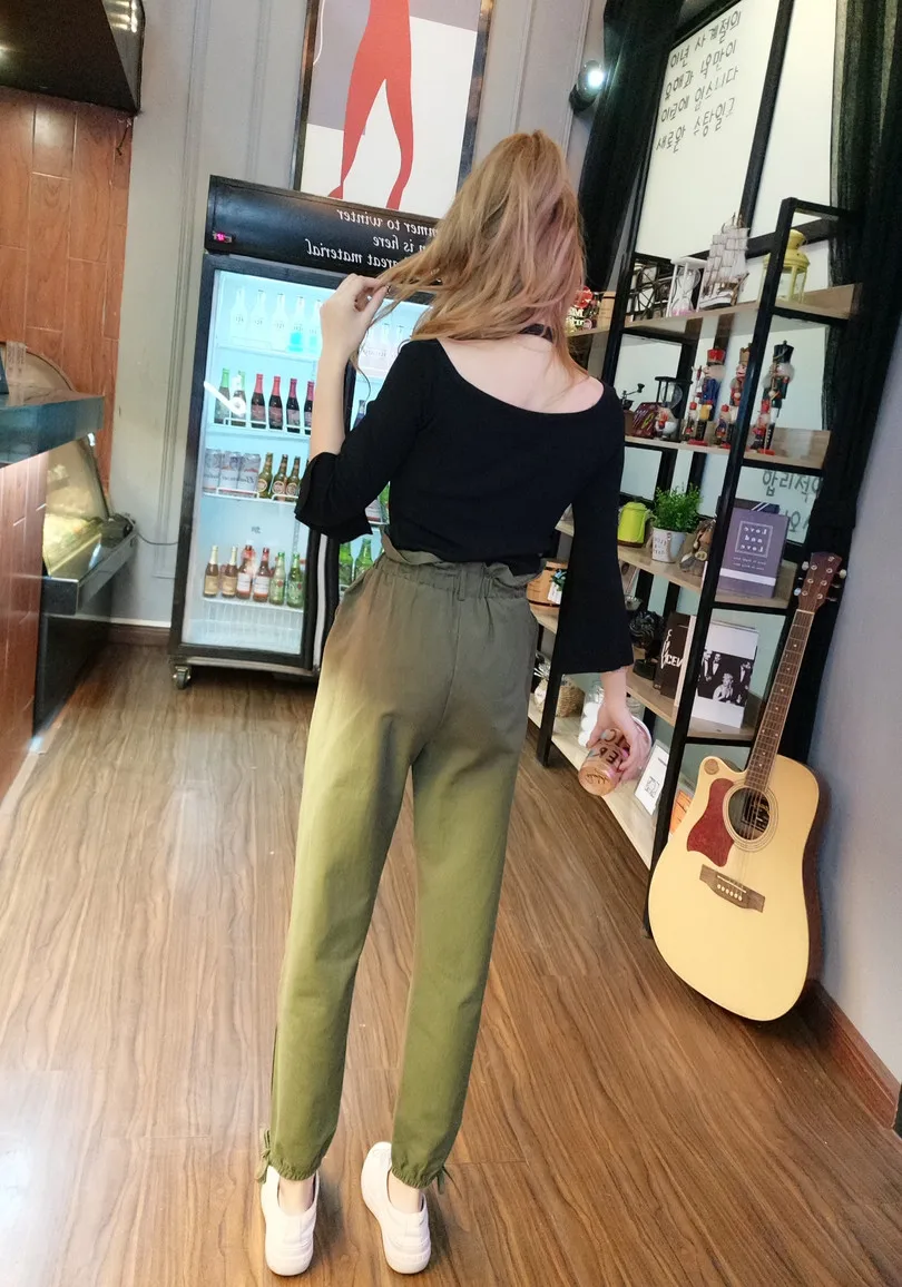 2019 новые модные женские брюки лето темперамент Тонкая талия тонкие для