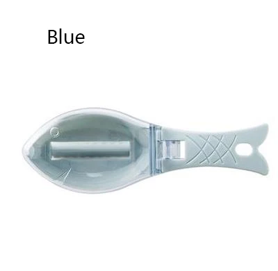 blue Быстрый инструмент для удаления накипи, терка для удаления чистой кожи, скребок для рыбьей кожи, кухонный инструмент, портативный практичный аксессуар для приготовления пищи - Цвет: blue