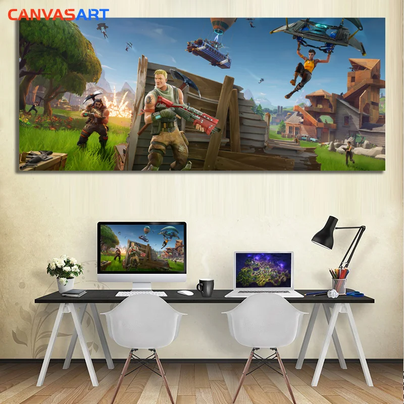 Холст Художественная игра две недели битва королевская герой набор настенное