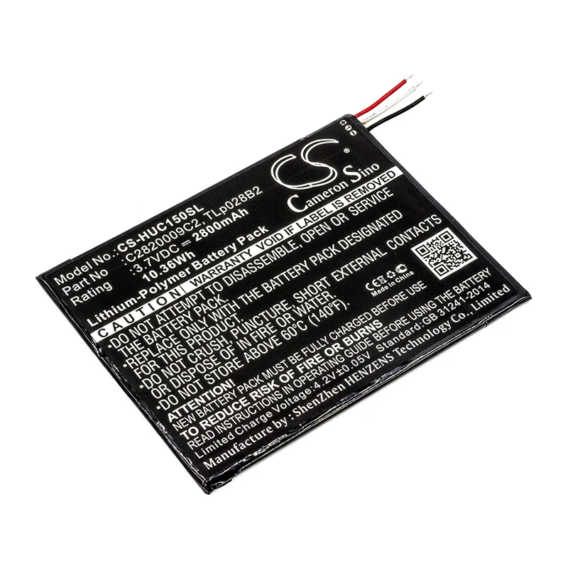 Аккумулятор Cameron Sino 2800 мАч для ALCATEL One Touch Pixi 3 (7) Wi Fi версии 8057 9002A KURIO C15100M Tab 2 Xtreme