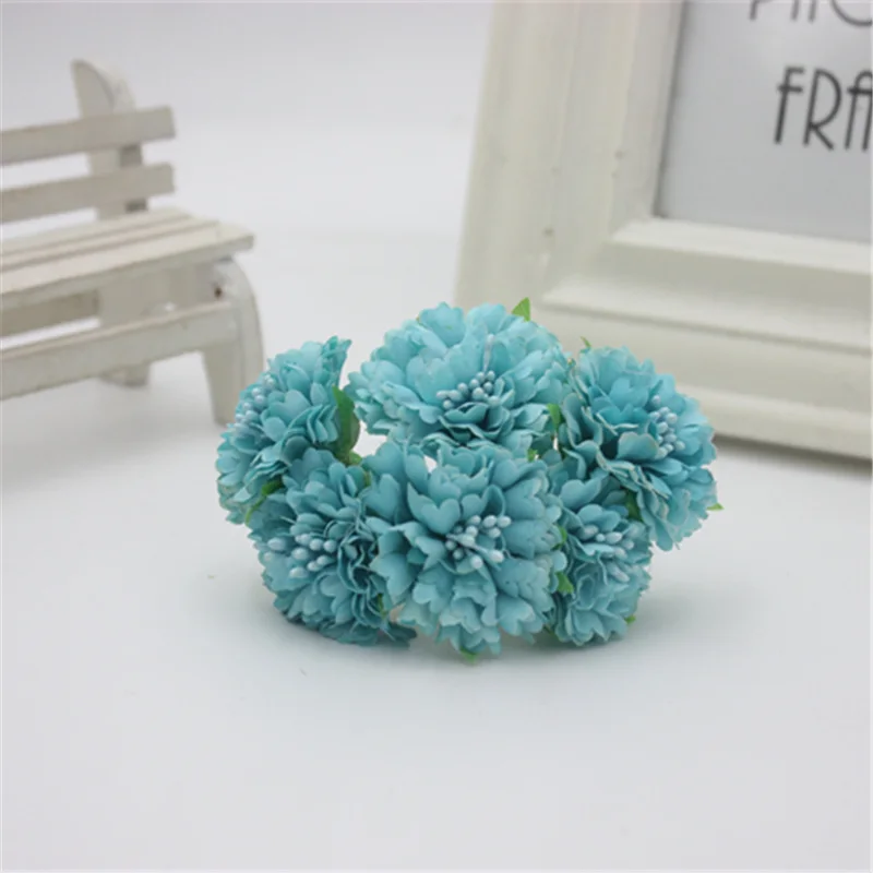 6 шт. шелковые тычинки букет искусственных цветов для дома свадьбы вечеринки