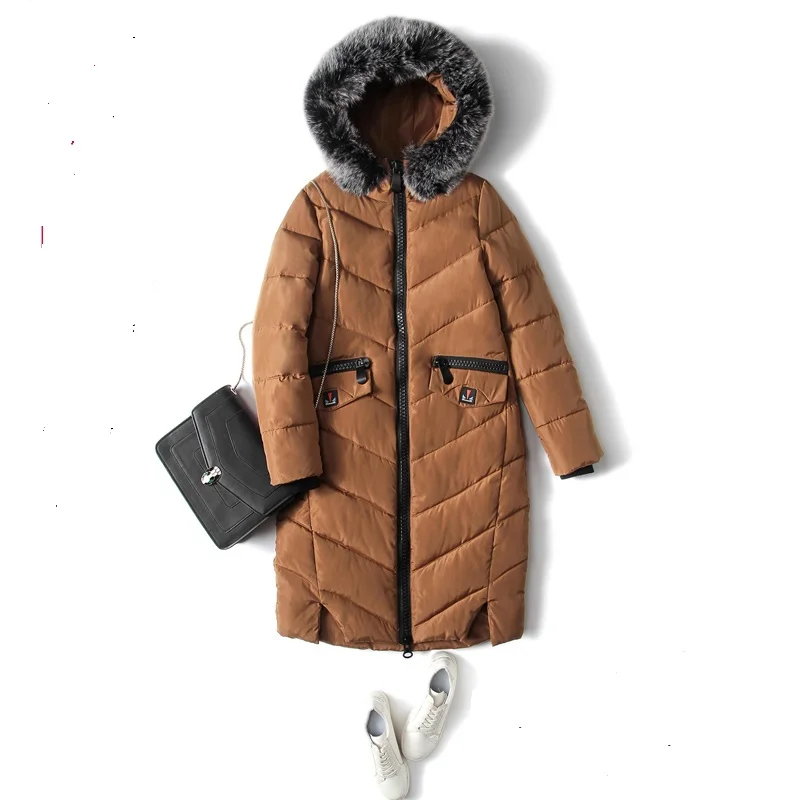 2017 г. новые зимние Для женщин стеганая куртка черный Женский Верхняя одежда плюс