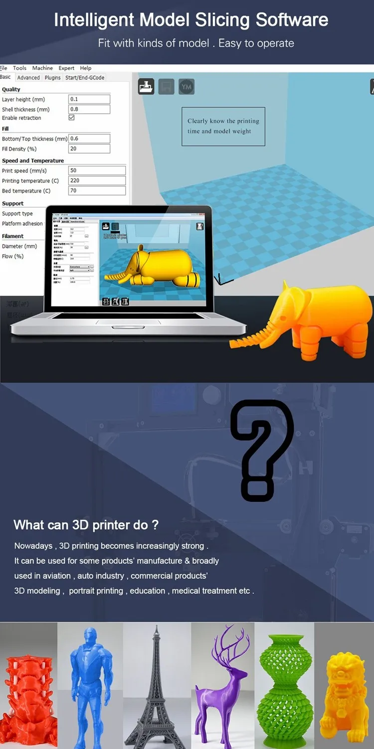 Дешевые 3D-принтеры s Anet A2 DIY 3D-принтеры комплект с датчик автоматической коррекции плюс Размеры 220*270*220 мм impressora 3d Друкер