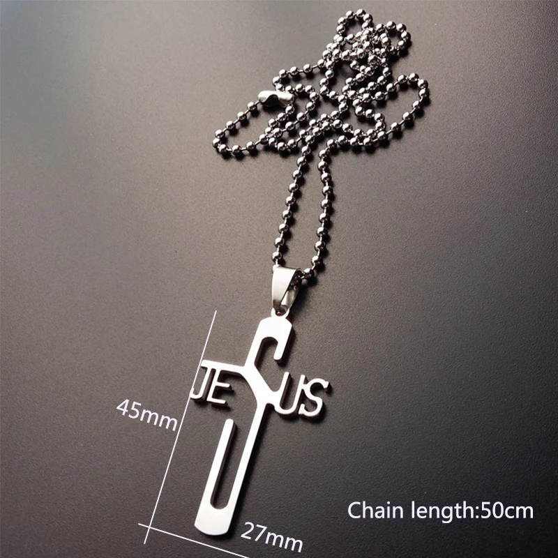 Модное женское ожерелье с подвеской из нержавеющей стали 1 шт. подвеска крестом
