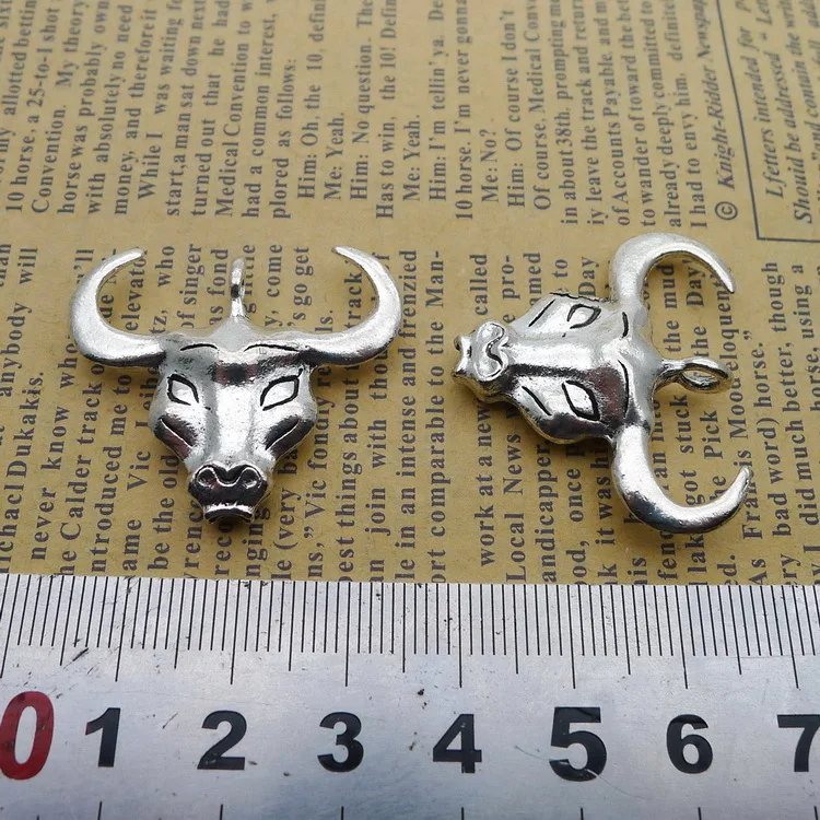 

20pcs Exquisite Cow devil head charms pendants 29*34mm 10.5 Antique silver accessories craft Jewelry earring bracelet necklace