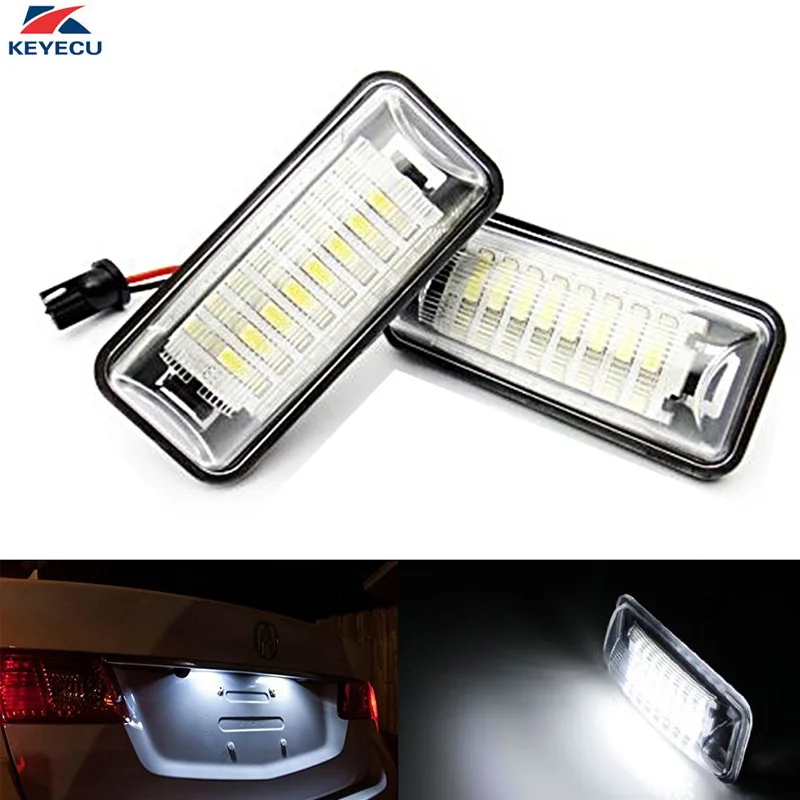 

KEYECU 2 шт. белый 18-SMD 6000K без ошибок светодиодный номер номерного знака для Scion FRS Subaru BRZ