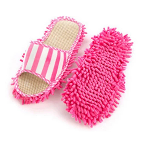 UESH-Pair домашние тапочки для полировки пола Уборка Пыли обувь ног швабра (розовый) |