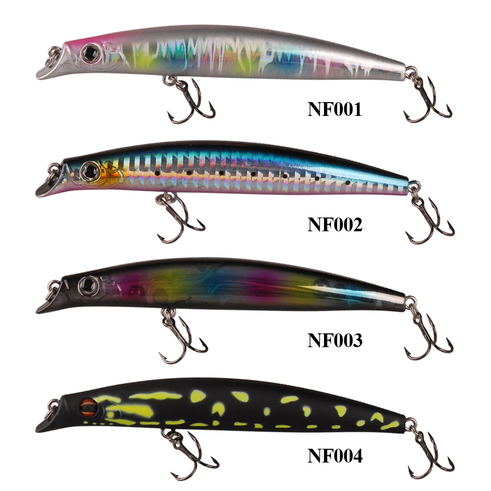 Умная плавающая приманка в виде гольяна 98 мм 10 г жесткая рыболовная с крючком VMC