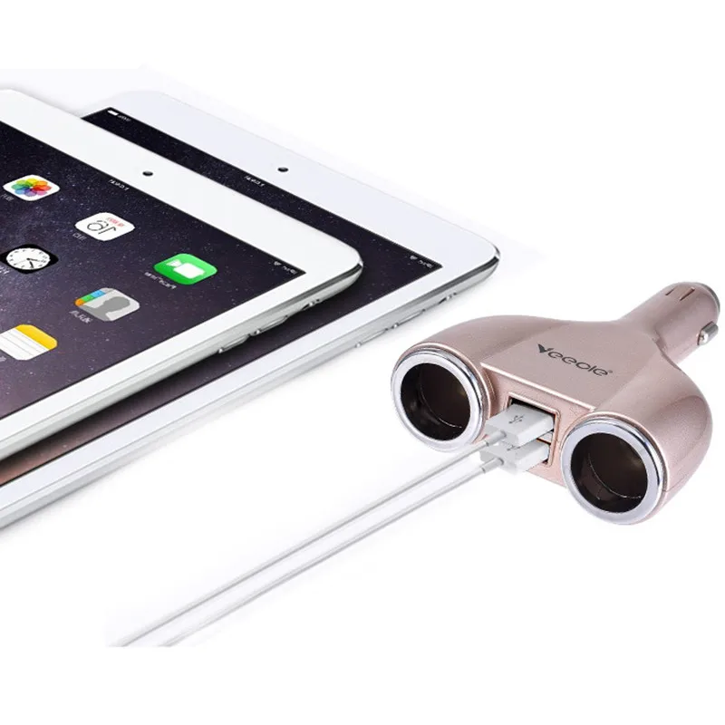 100 шт./лот автомобильное зарядное устройство адаптер А двойной USB быстрая зарядка