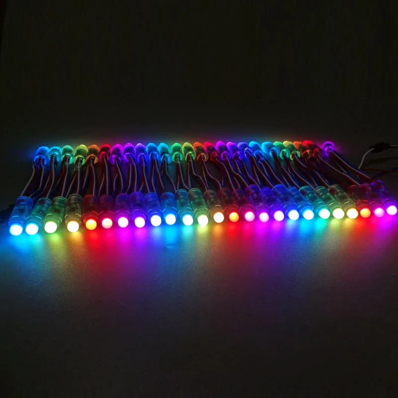 50 шт./лот 12 мм WS2811 2811 IC светодиодная RGB Гирлянда модульная светящаяся гирлянда
