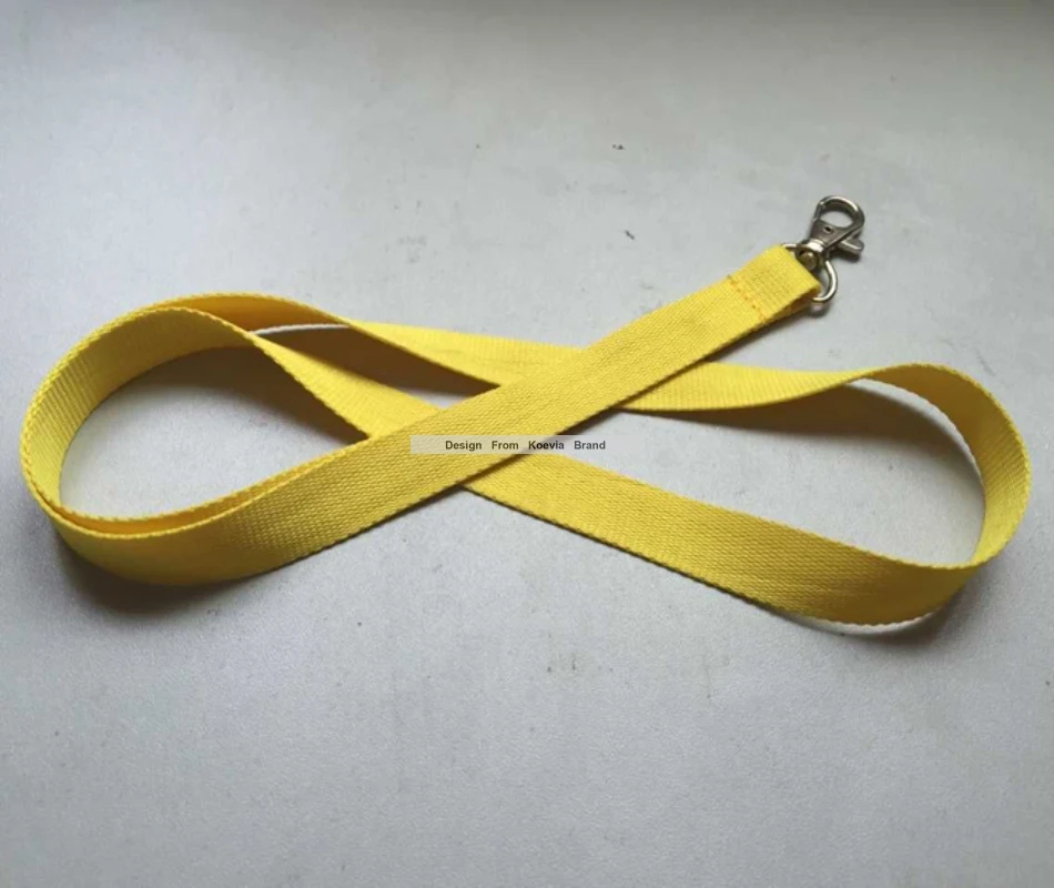 Фото Чистый полиэстер желтый шейный ремешок для ID карты мобильного телефона