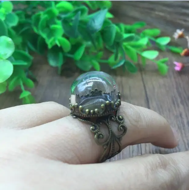 5 компл./лот 15 мм открытое фотокольцо цветочное кольцо набор базовых стеклянных