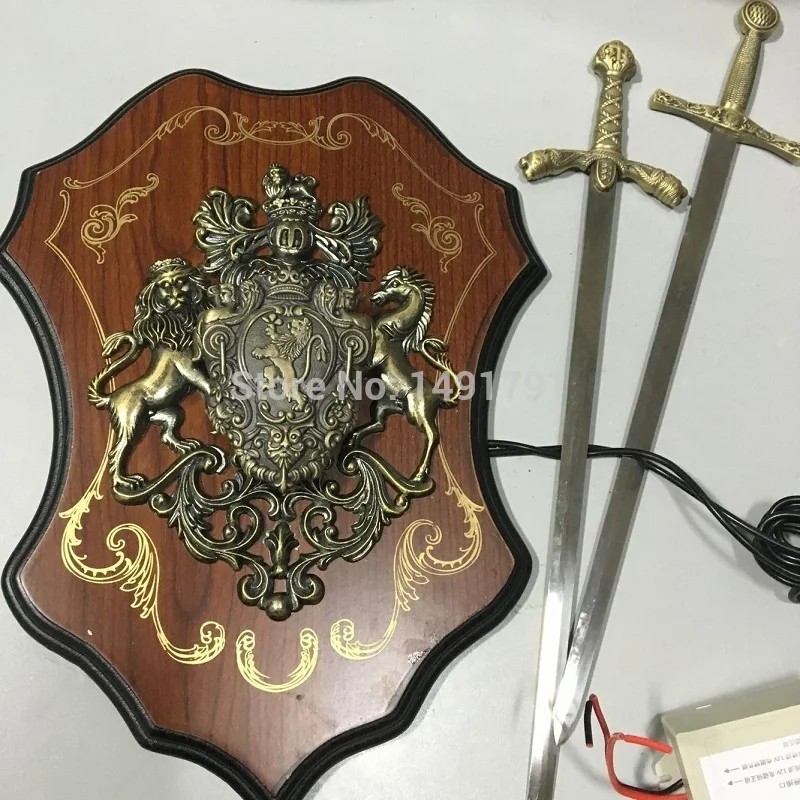 Деревянная настенная доска реквизит наденьте меч чтобы открыть замок сделай сам