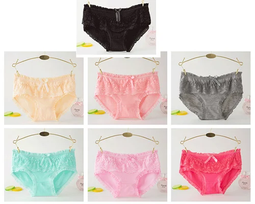 7 pcs Горячие Новые 7 шт./лот Нижнее белье женские трусики для девочек; сексуальные хлопковые трусики нижнее белье, детские трусы Calcinhas, нижнее белье кружевные шорты, детское белье, трусики Femme - Цвет: 7 pcs
