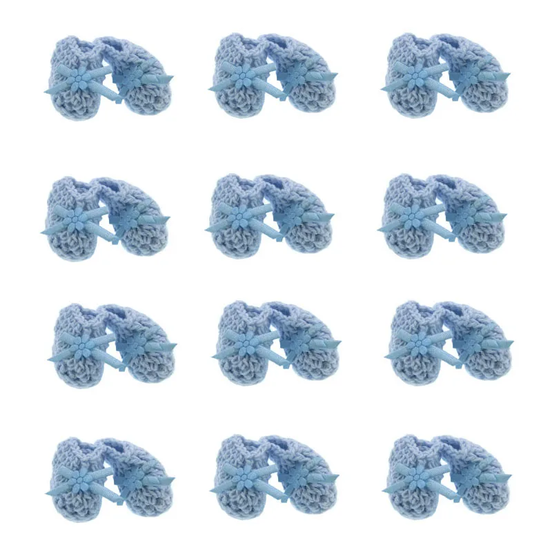 Миниатюрные вязаные пинетки ручной работы для детского душа сувениры крещения