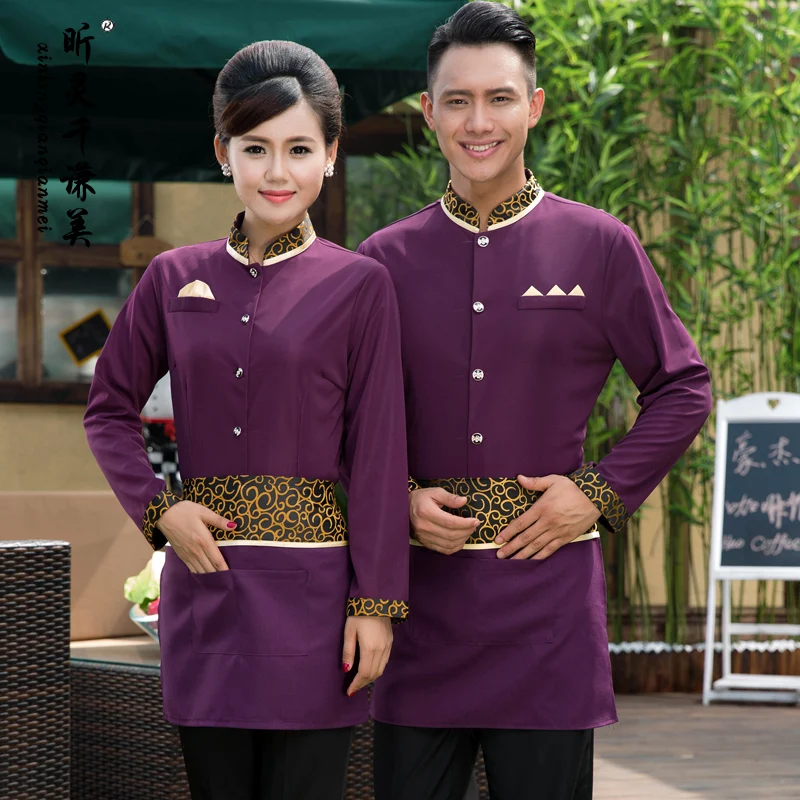 Униформа для отеля униформа кафе ресторана осени и зимы с длинными рукавами J310 |