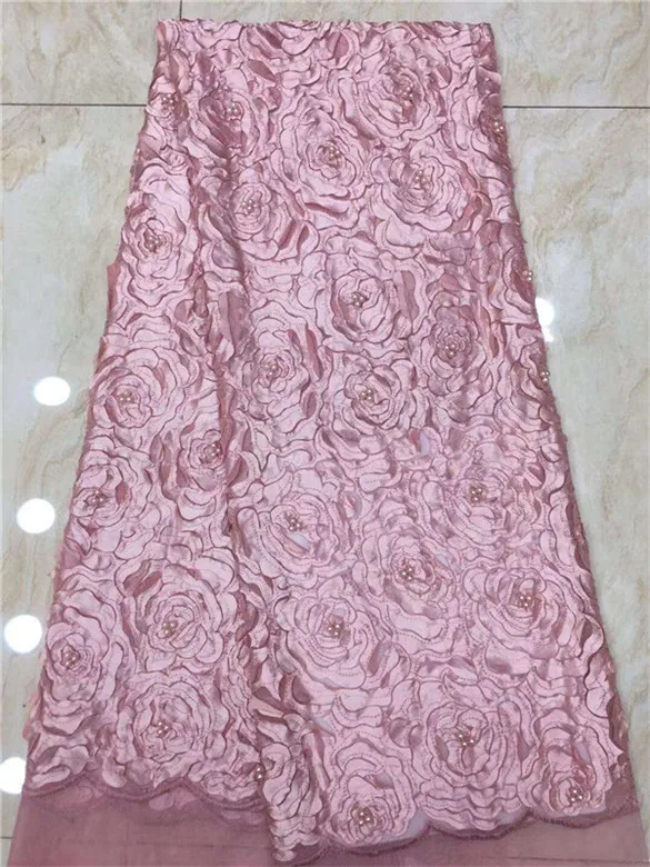 2018 Новый стиль Золотой французский африканский тюль кружевная ткань высокого