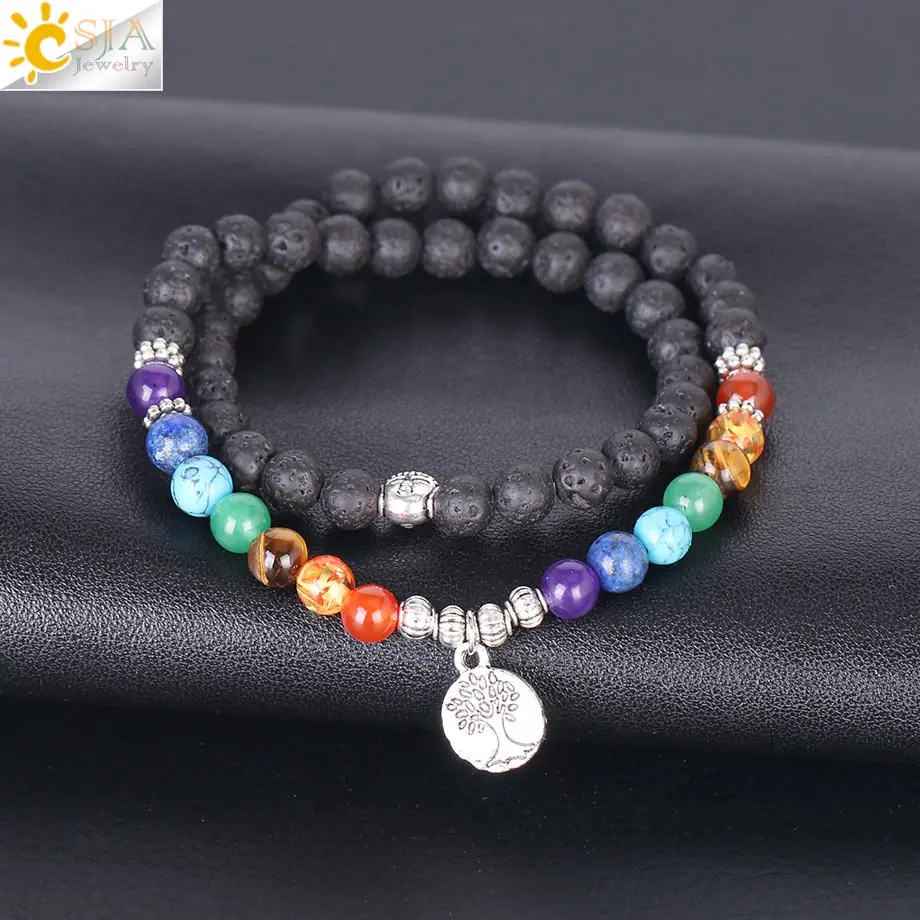 Женская чакра с 7 элементами|strand bracelets|bead braceletbracelet multilayer |
