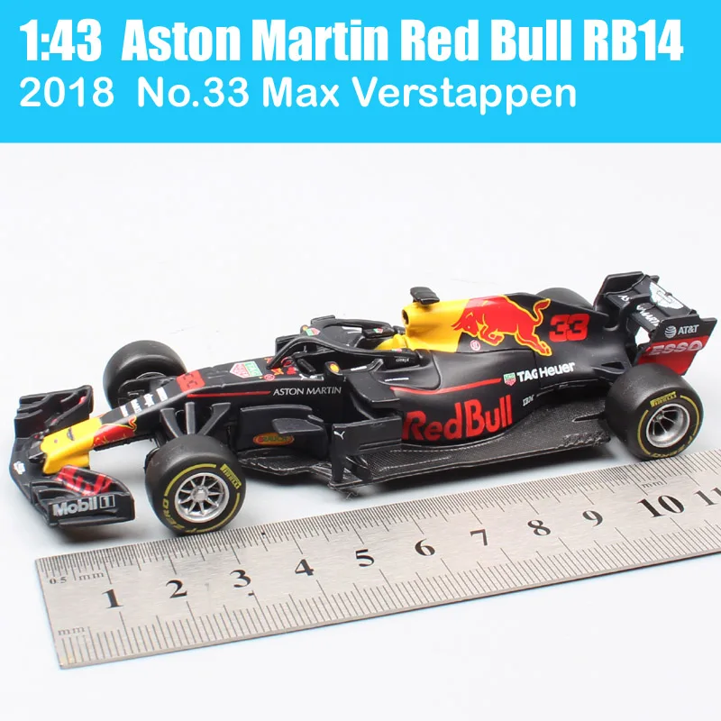 2018 RB14 No.33 Max Детские 1:43 весы BBurago Racer RB14 SF71H SF70H Kimi Raikkonen Себастиан Vettel литье под давлением № 3 модели автомобилей, игрушки - Цвет: 2018 RB14 No.33 Max