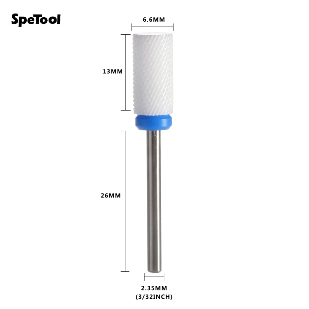 SpeTool Керамика и сверлами для ногтей средней Грит 3/32 дюйма хвостовиком роторный