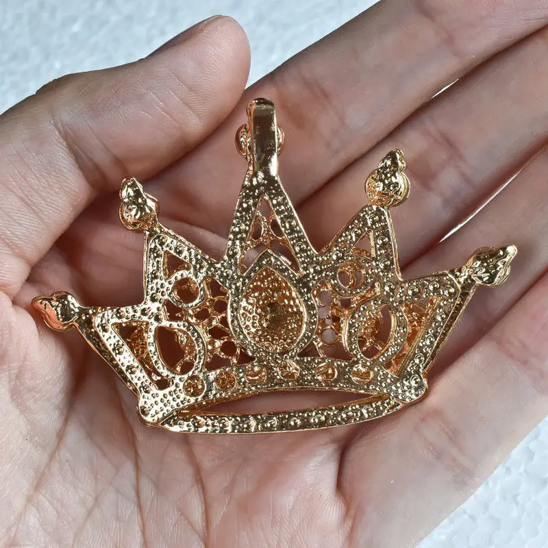 Plated Inlaid Crystal &amp Rhinestone Crown Shap Pendant D1054 | Украшения и аксессуары