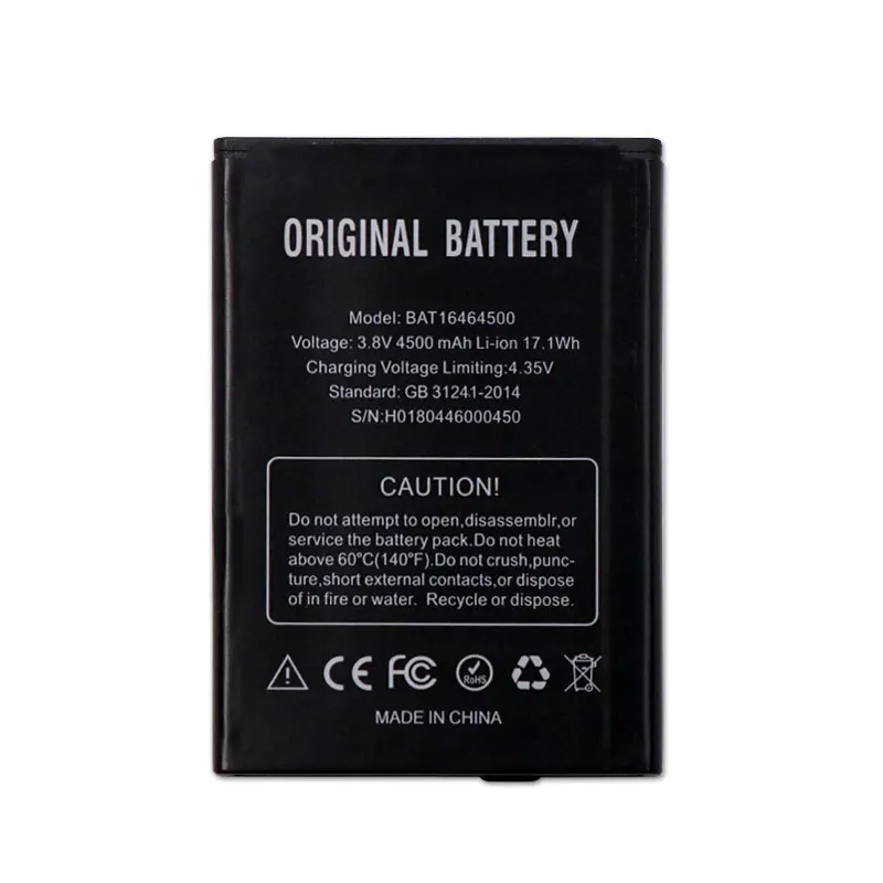 Аккумулятор Для DOOGEE T5 lite батарея аккумулятор BAT16464500 4500 мАч высокое качество |